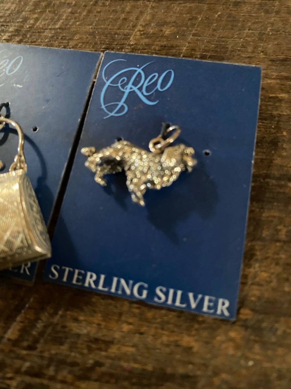 Sterling Silver Charm Set - Silver Purse, Dog & Shoe Charms - Picture 4 of 6